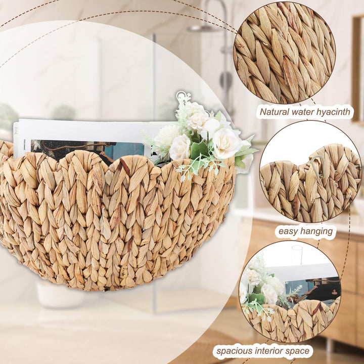 Handwoven decorative basket with wave pattern Bowlift