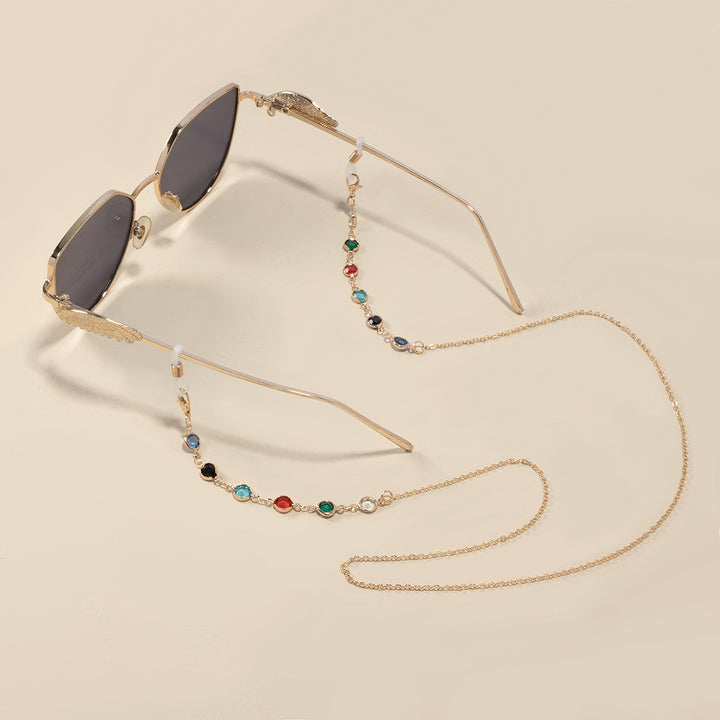 Elegant Gemstone Eyewear Chain Bowlift