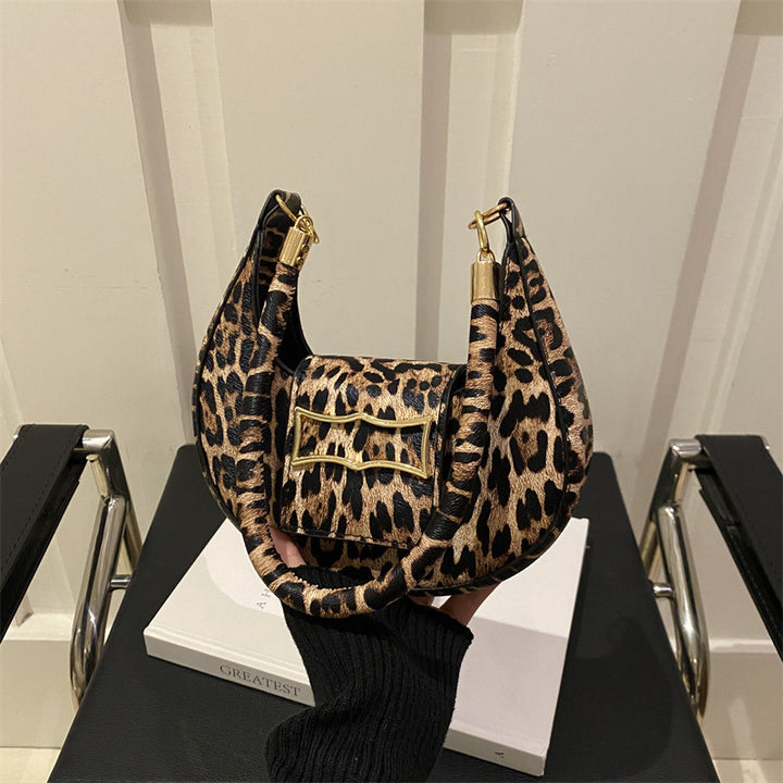 Stylish Leopard Print Handbag Bowlift