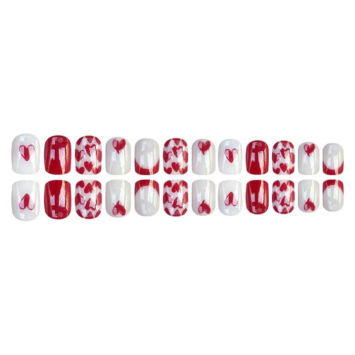 Nail art set with romantic heart designs and elegant shine Bowlift