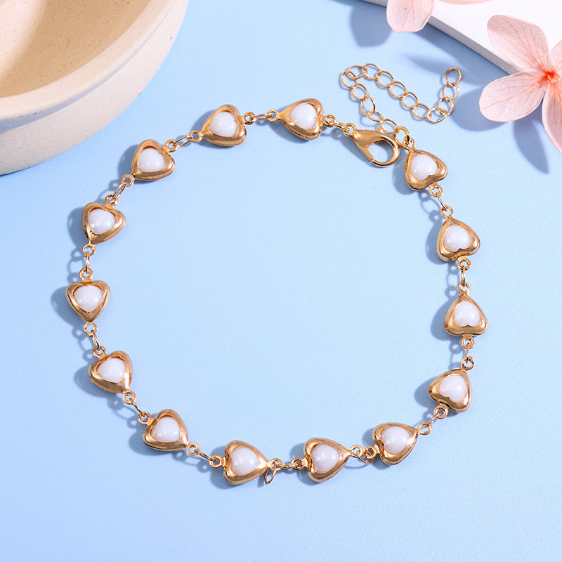 Charming Heart-Shaped Statement Bracelet Bowlift