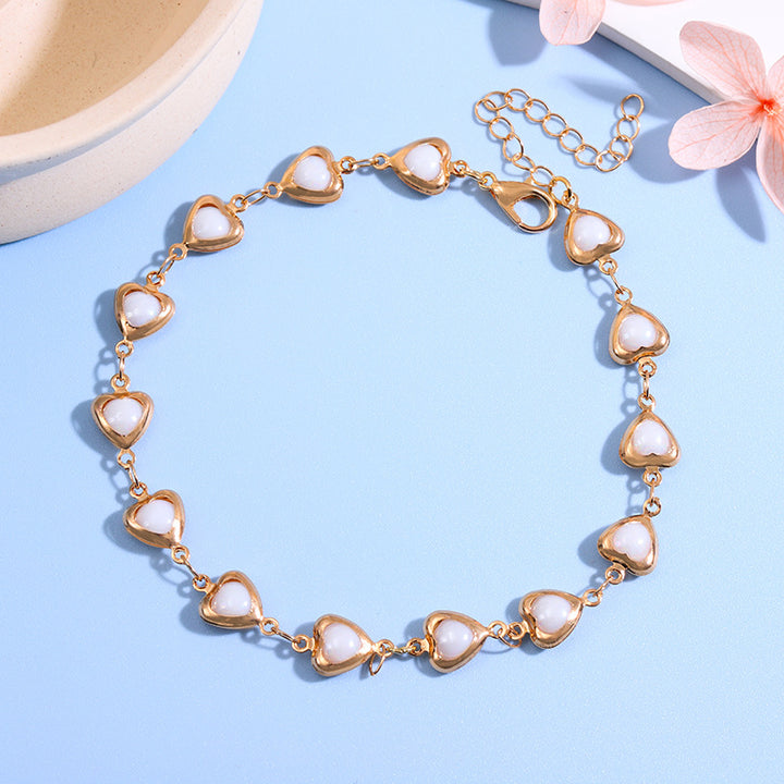 Charming Heart-Shaped Statement Bracelet Bowlift