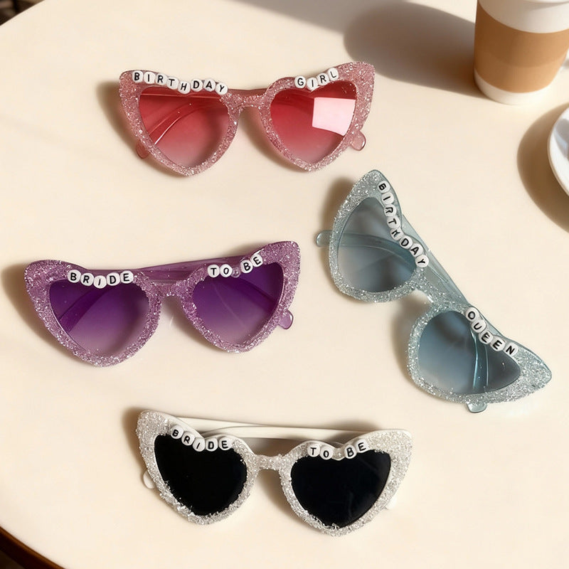 Heart-Shaped Celebration Sunglasses Bowlift