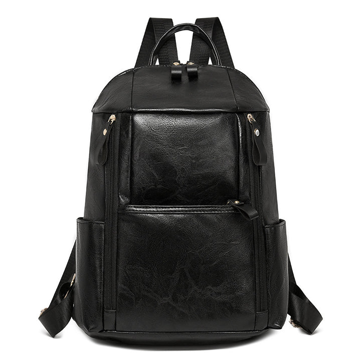 Elegant Multi-Compartt Faux Leather Backpack Bowlift