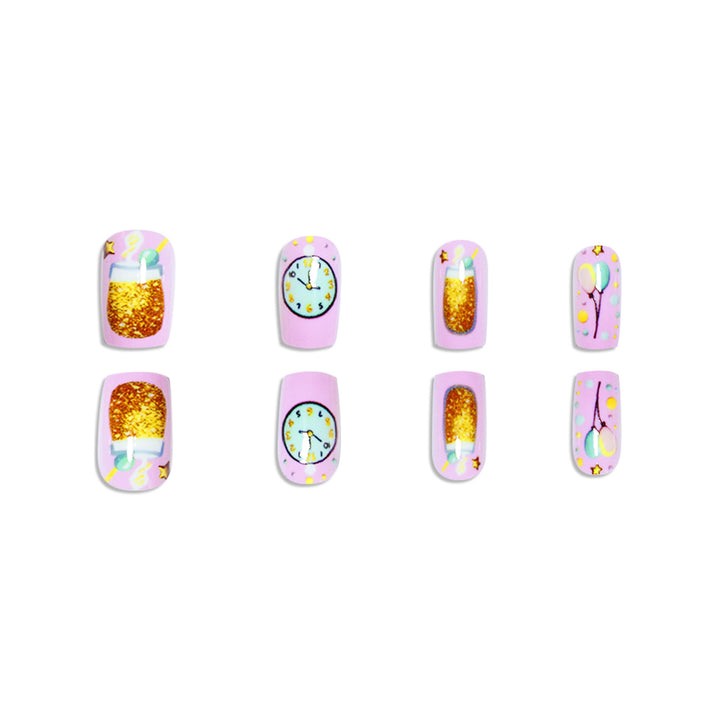 Festive Celebration Press-On Nail Art Bowlift