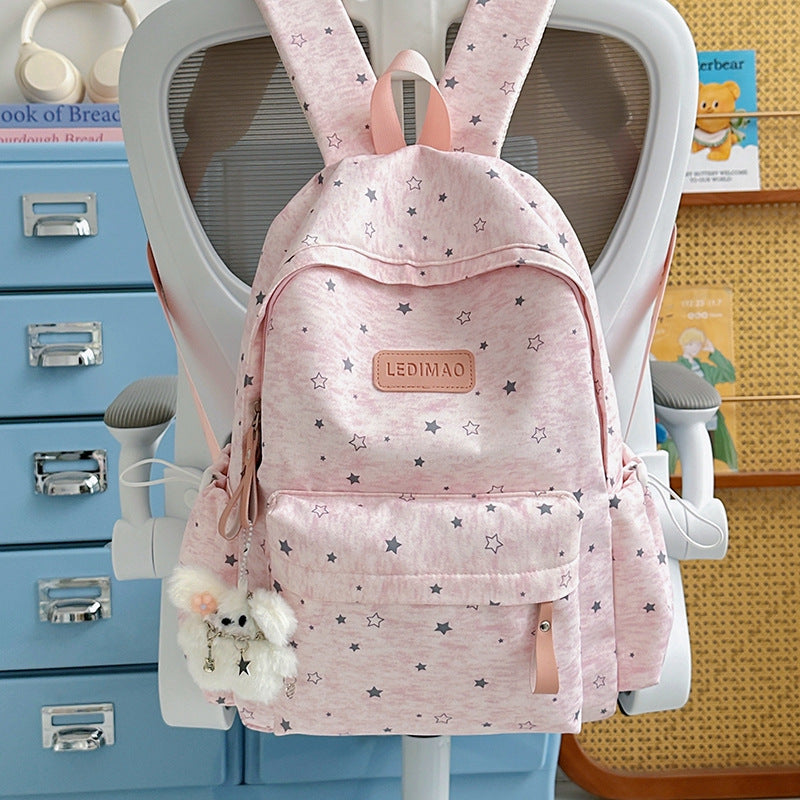 Star Print Casual Backpack