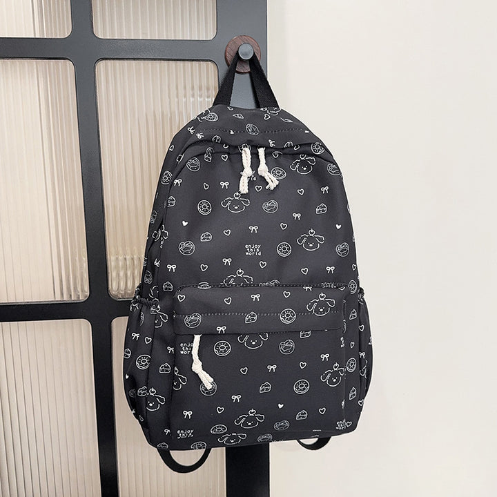 Playful Cartoon-Patterned Backpack