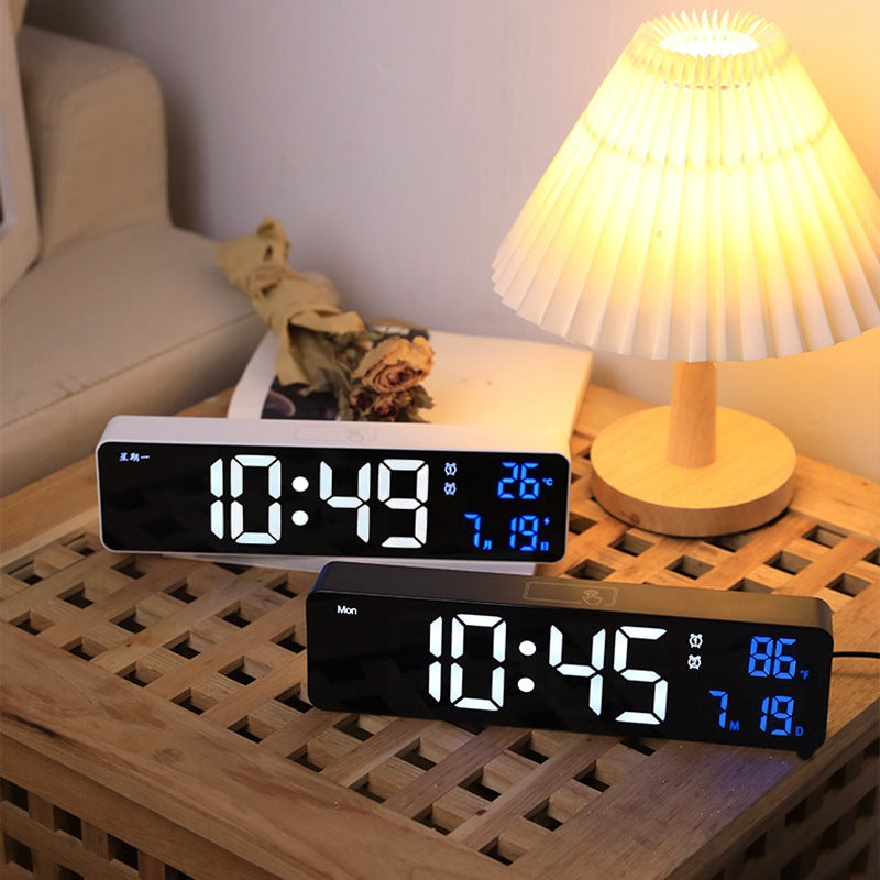 Digital alarm clock with temperature and date display Bowlift