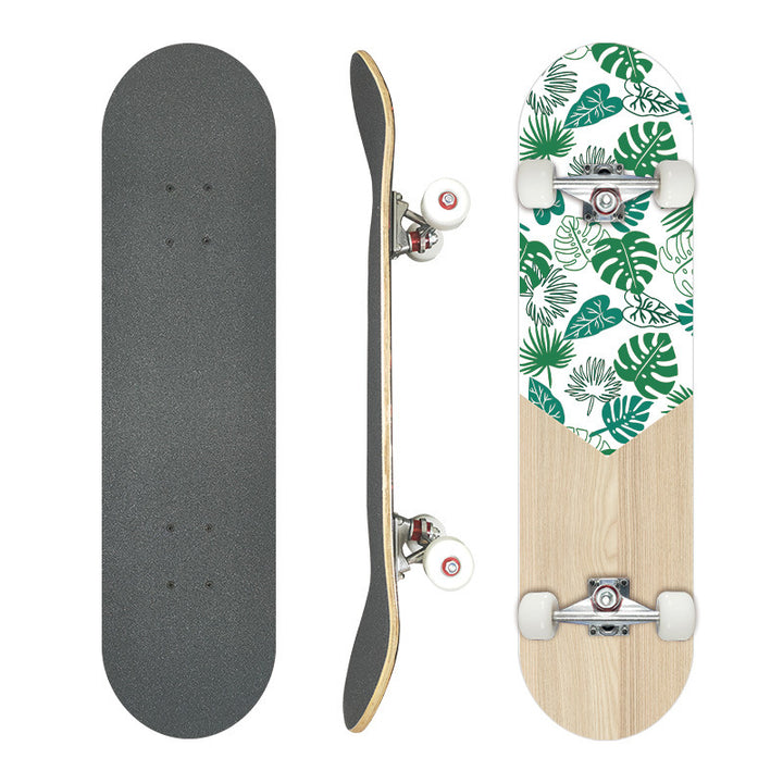 Complete Street Skateboard with Maple Deck Concave and Durable PU Wheels Bowlift