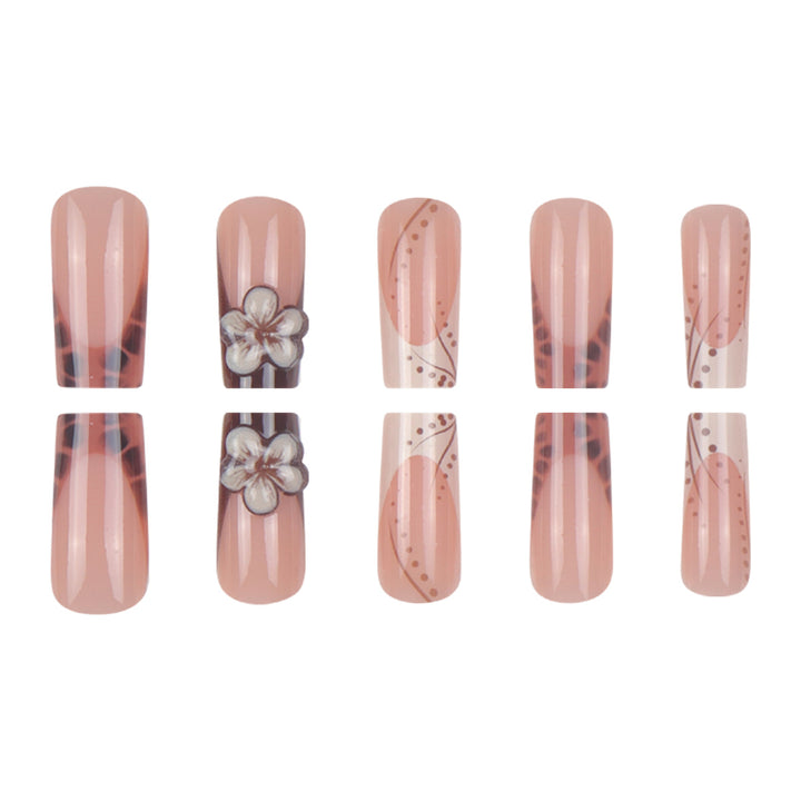Floral Design Press-On Nails Bowlift