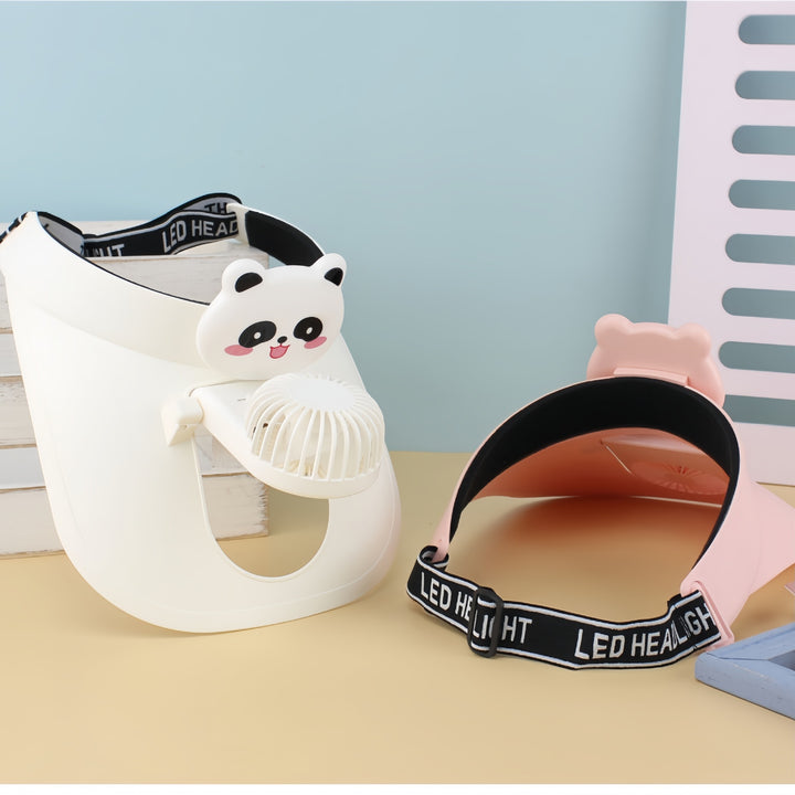 Women's Portable Handheld Fan with Panda Design Bowlift