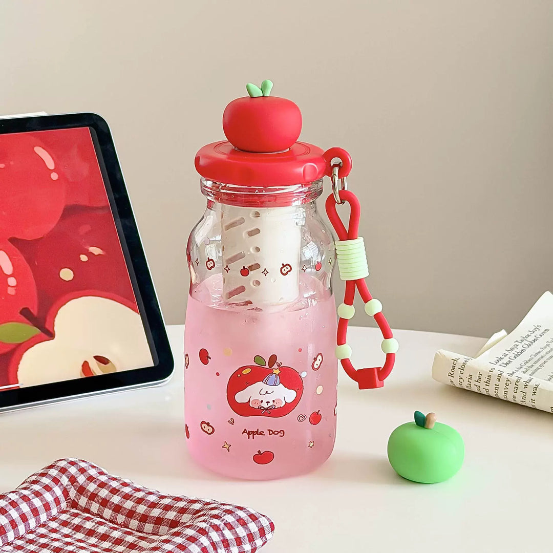Ladies trendy and practical water bottle with fruit lid Bowlift