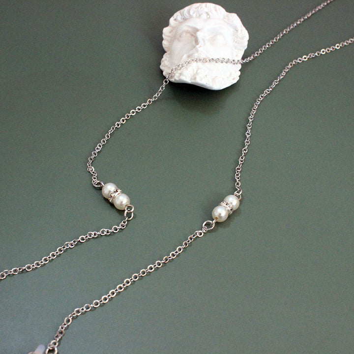Elegant pearl necklace with adjustable design Bowlift
