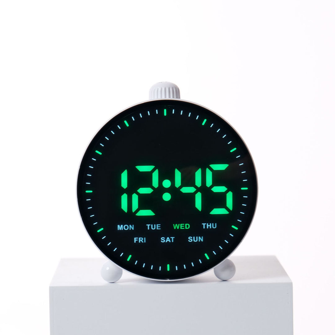 Digital desk clock with LED display and date Bowlift