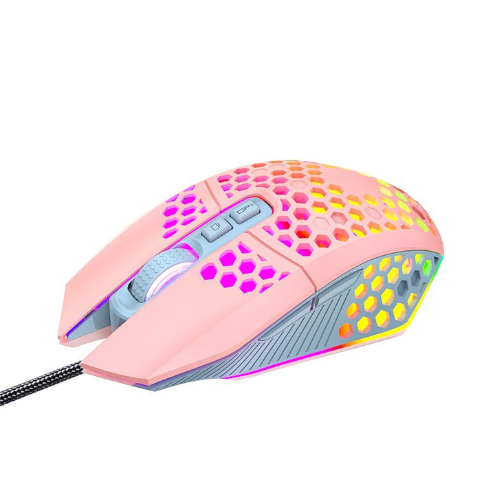 Gaming mouse with RGB lighting and ergonomic design Bowlift