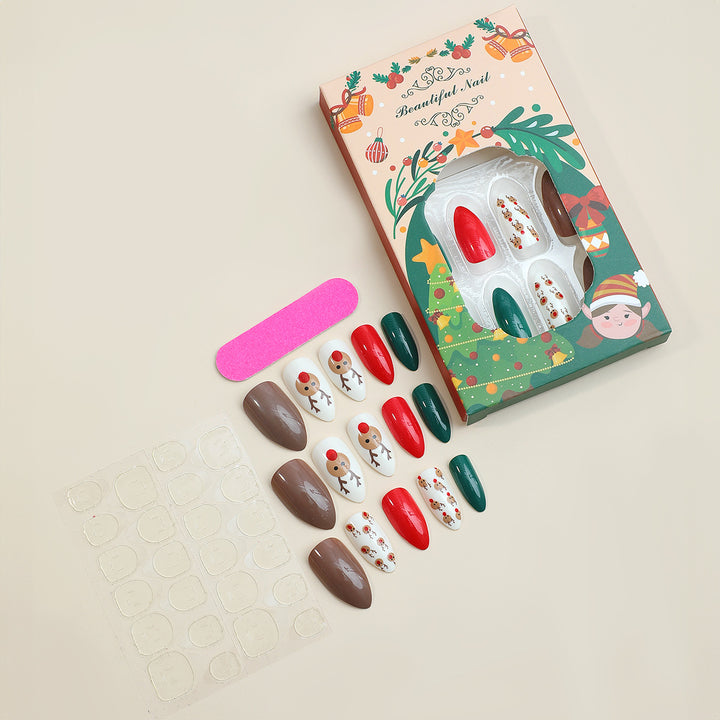 Holiday-Themed Press-On Nail Art Set Bowlift 1788496103