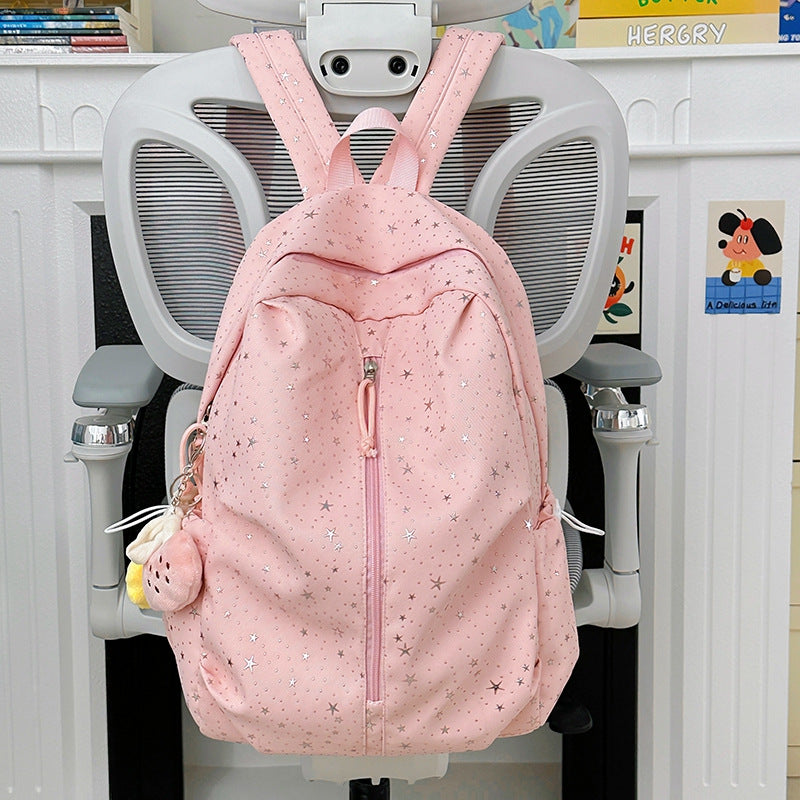 Star-Patterned Lightweight Backpack Bowlift