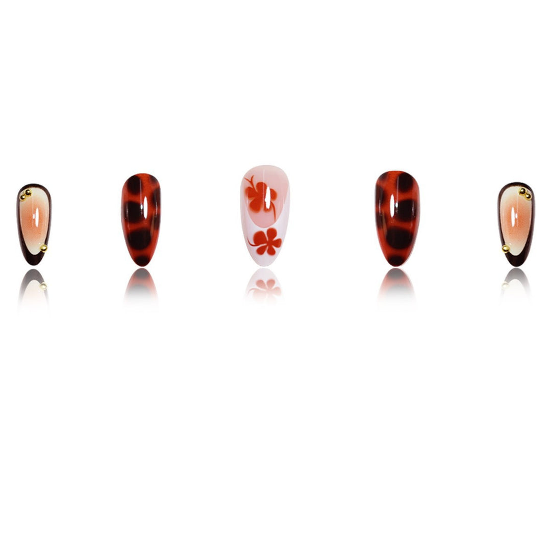 Decorative Long Stiletto Press-On Nails Bowlift