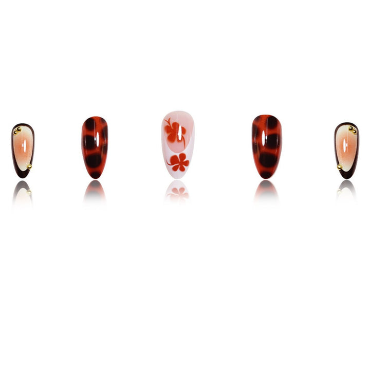 Decorative Long Stiletto Press-On Nails Bowlift