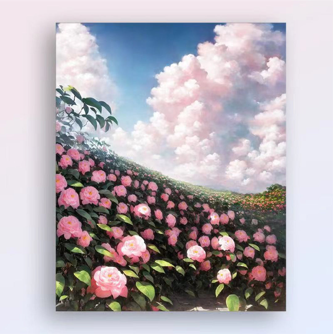 Floral Landscape Canvas Wall Art Bowlift