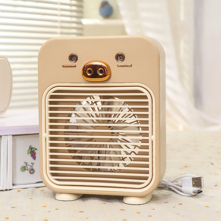 Ladies Funny Mini Table Fan with USB Connection and Flexible Tilt Bowlift
