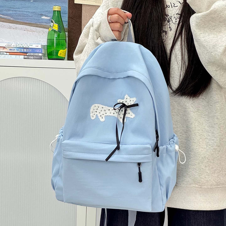 Backpack with Unique Dog Design and Practical Compartments Bowlift