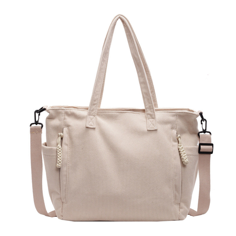 Multi-Pocket Canvas Tote Bag Bowlift