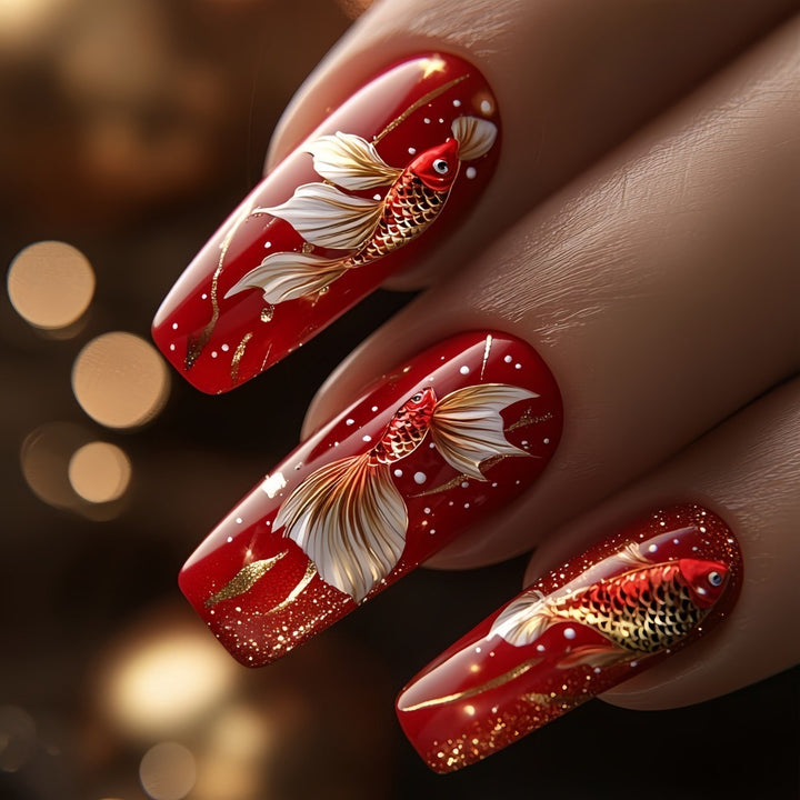 Artificial nail tips with floral accents Bowlift