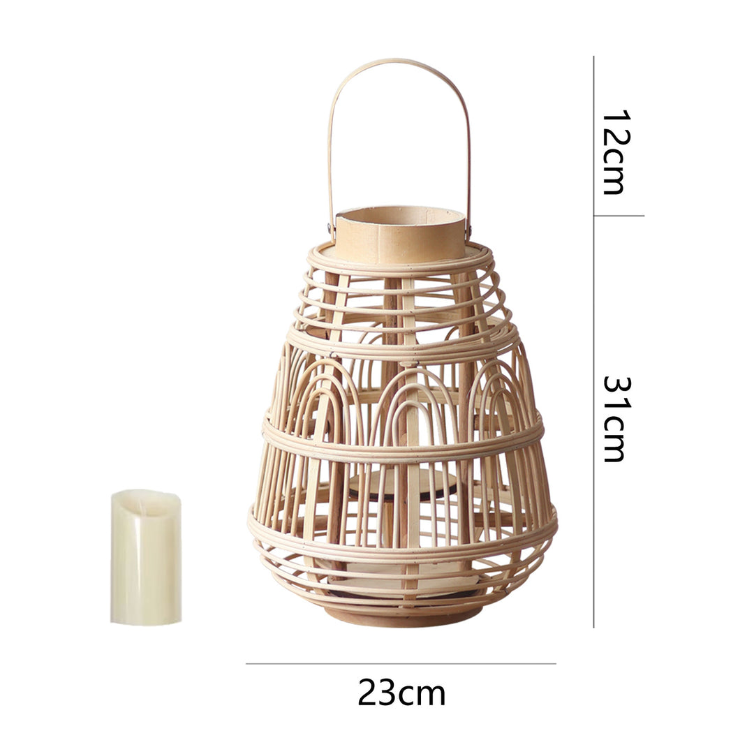 Rustic Rattan Lantern Bowlift