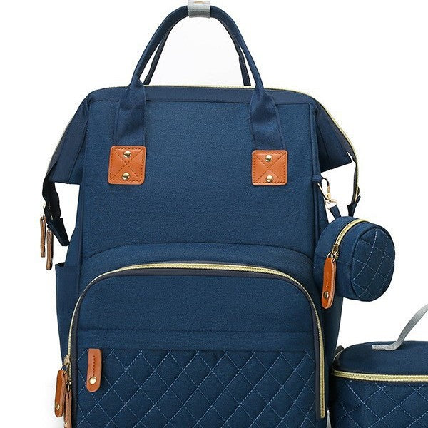 Multi-Purpose Quilted Diaper Backpack Bowlift