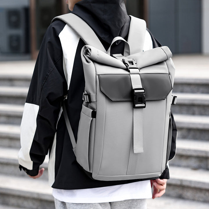 Robust rolltop backpack with ergonomic carrying system and versatile storage space Bowlift