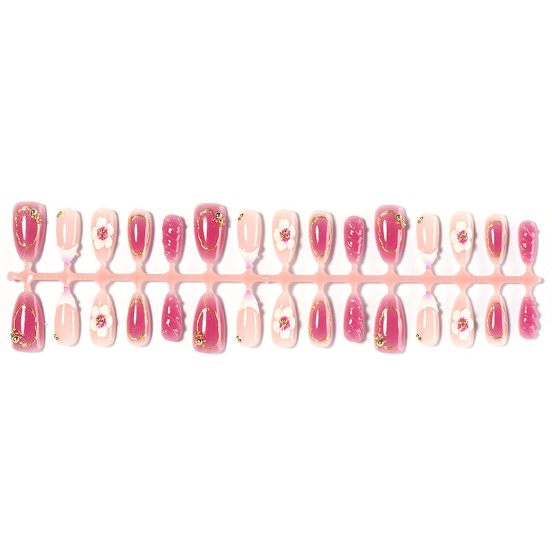 Artistic Floral Press-On Nail Collection Bowlift