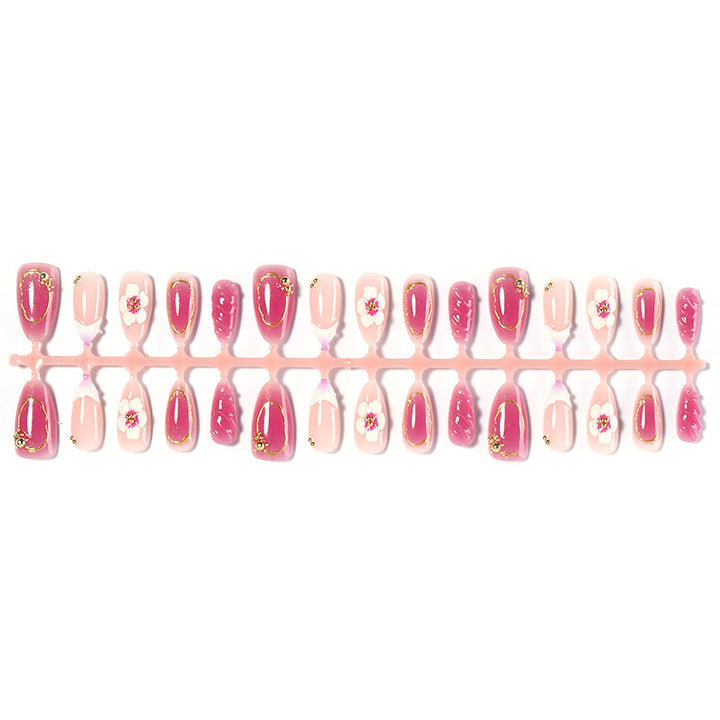 Artistic Floral Press-On Nail Collection Bowlift
