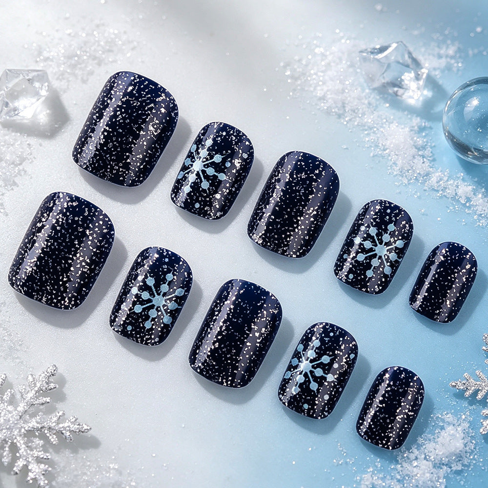Seasonal Snowflake Nail Art Bowlift