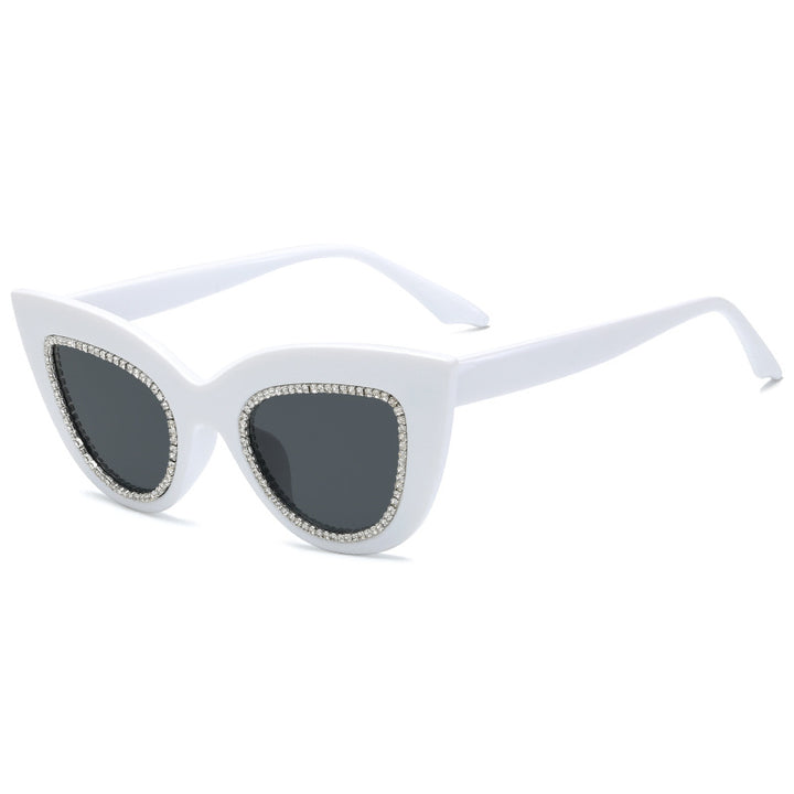 Ladies Cat-Eye Sunglasses with Sparkling Accents Bowlift