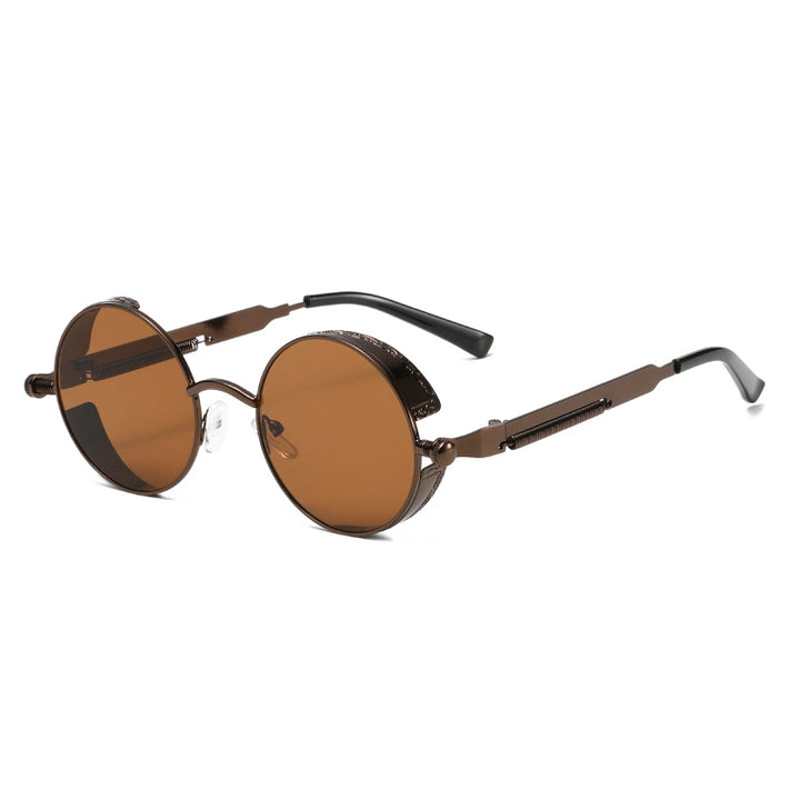 Ladies Round Sunglasses with High-Quality Metal Frame Bowlift