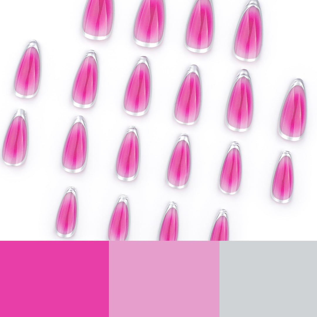Artful stiletto nails with ombre effect and shine Bowlift