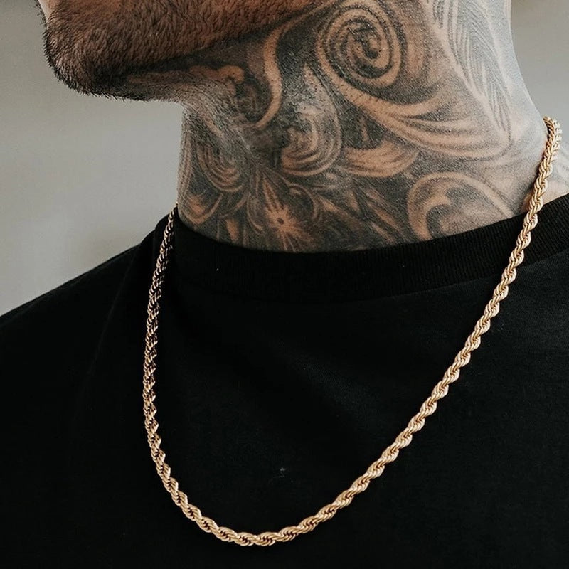 Twisted Rope Chain Necklace Bowlift