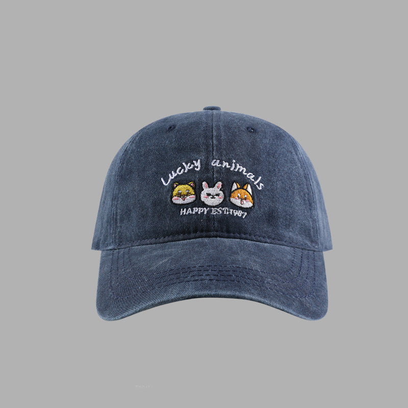 Embroidered Animal-Themed Baseball Cap