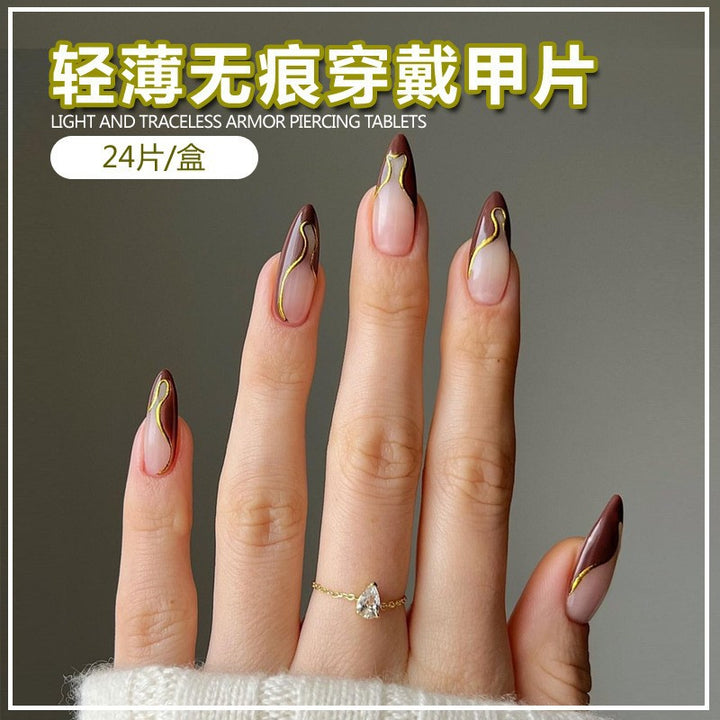 Glamorous Glittery Stiletto Press-On Nails Bowlift