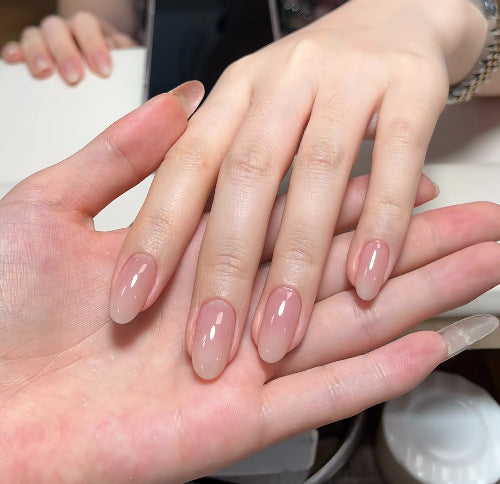 Gel Almond-Shaped Press-On Nails Set Bowlift
