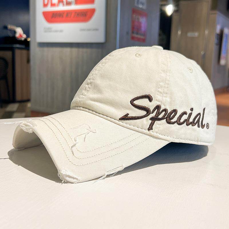 Unisex Distressed Cotton Dad Cap Bowlift