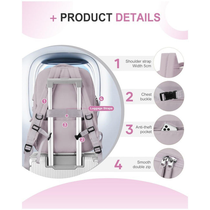Multifunctional Laptop Backpack with USB Port and Versatile Compartments Bowlift