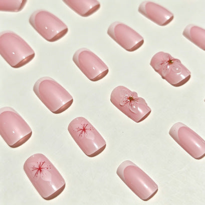 Floral Design Press-On Nail Tips Bowlift