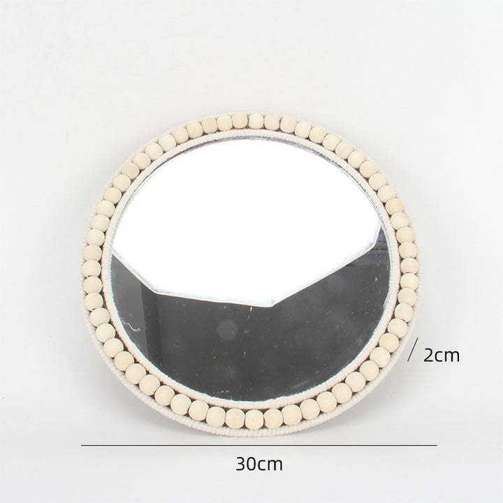 Playful Wall Mirror Made of Rattan Bowlift