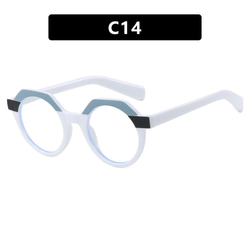 Ladies extravagant round sunglasses with colored accented frame Bowlift