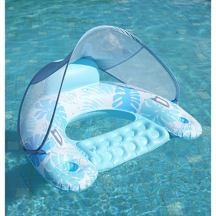 Inflatable Pool Lounger with Canopy Bowlift