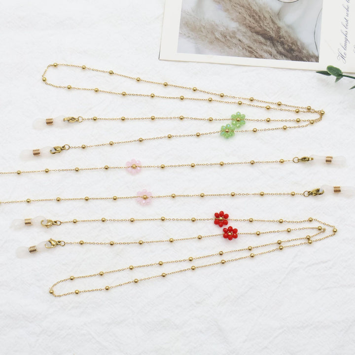 Floral Bead Eyewear Chain Bowlift