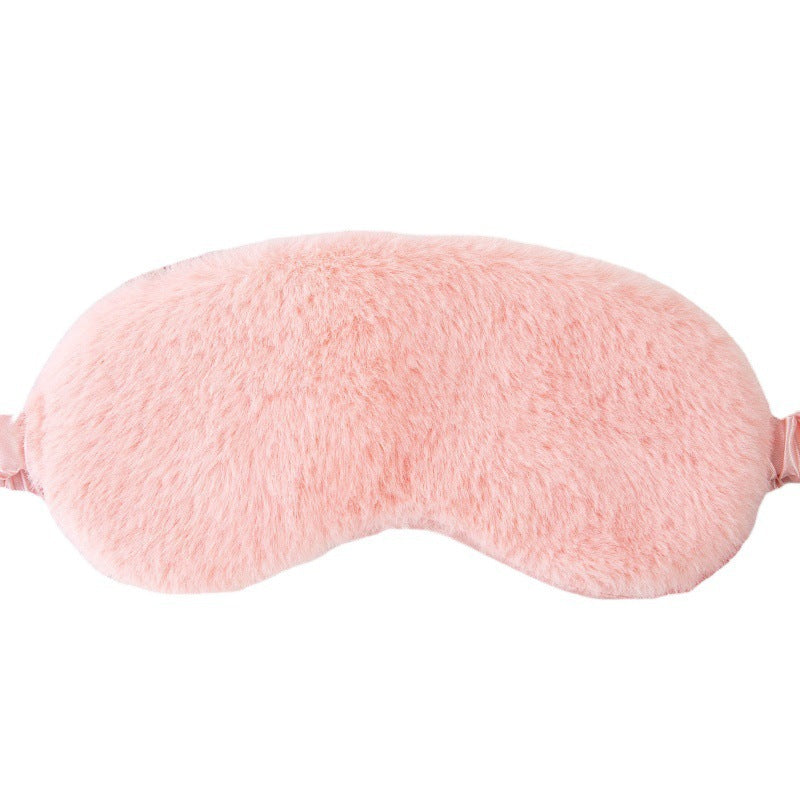 Women's fluffy ergonomic eye mask with adjustable satin band and soft faux fur cover Bowlift