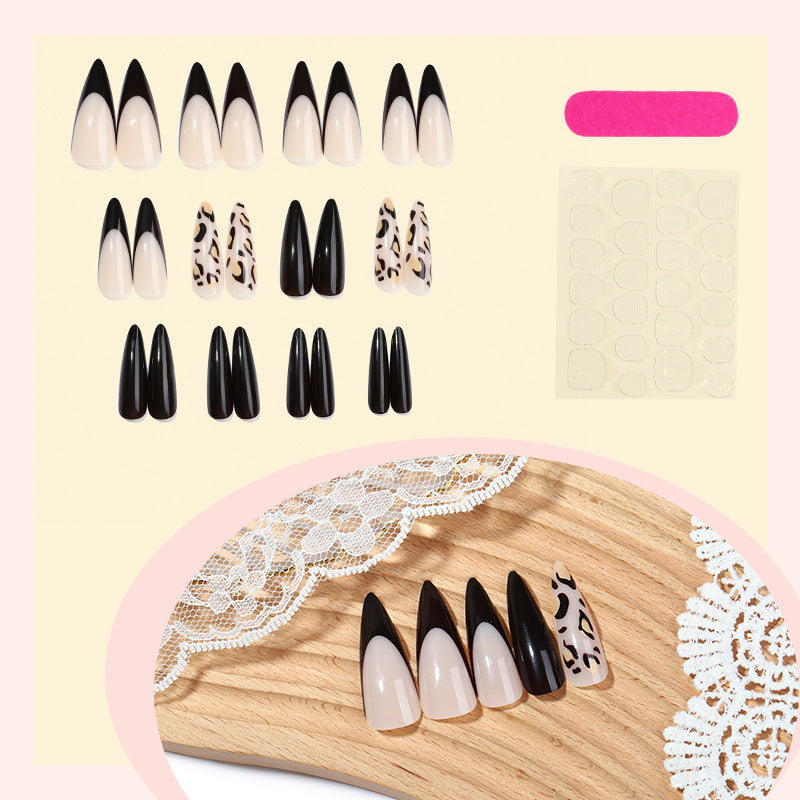 Elegant Stiletto Press-On Nail Set Bowlift
